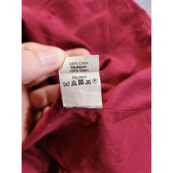 J Crew Tank Top Womens Size 00 Red Blue Embroidered Pom Pom Boho Peasant Hippie - Picture 7 of 10